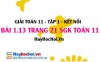 Bài 1.13 SGK Toán 11 tập 1 Kết nối tri thức